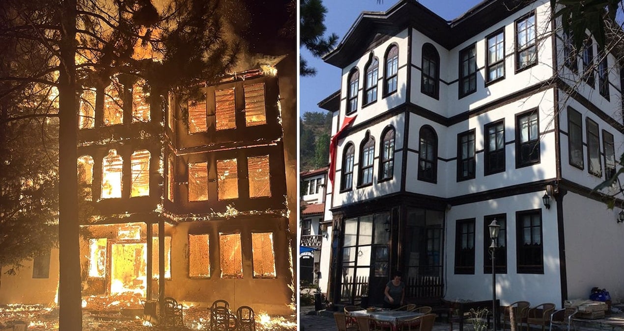 Tarihi konak küle döndü