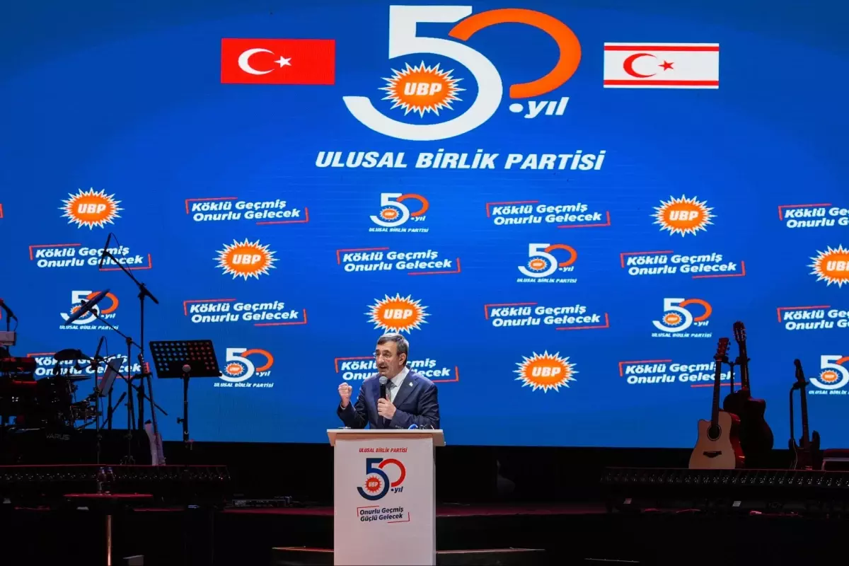 Cumhurbaşkanı Yardımcısı Yılmaz, UBP’nin 50. Kuruluş Yıl Dönümünde Konuştu