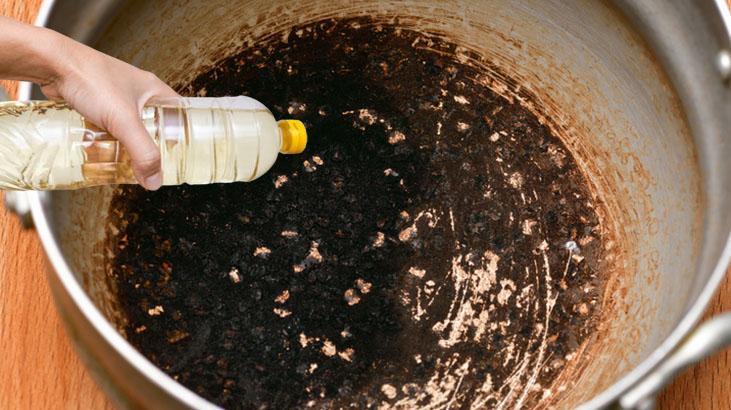 Dibi katran tutan tencerenin temizlik kabusu bitiyor! İki malzemeyle yağdan eser yok