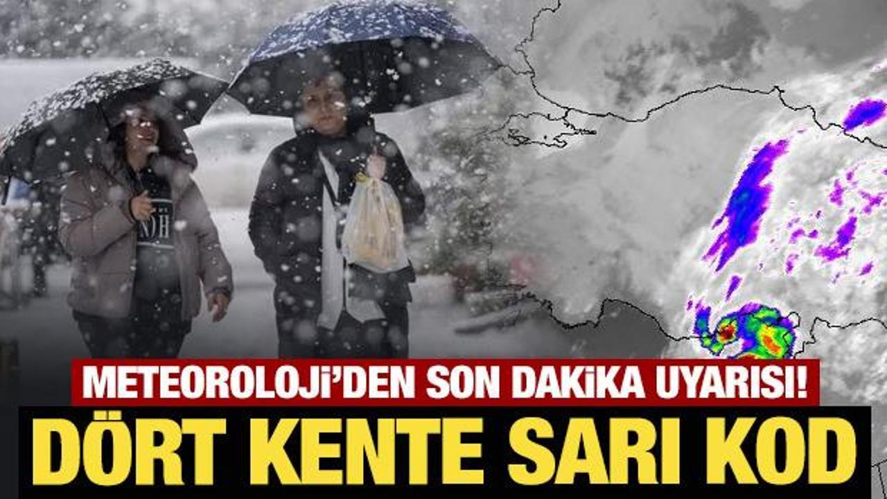 Meteoroloji’den son dakika kar yağışı uyarısı! Dört kente sarı kod